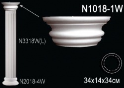 N1018-1W Колонна (капитель) из полиуретана, применяется совместно с N3218W, N3318W, N3318LW, N2018-4W