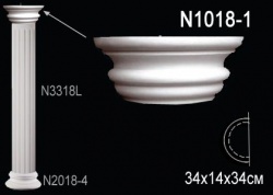 N1018-1 Полуколонна (капитель) из полиуретана, применяется совместно с N2018-4, N3218, N3318, N3318L